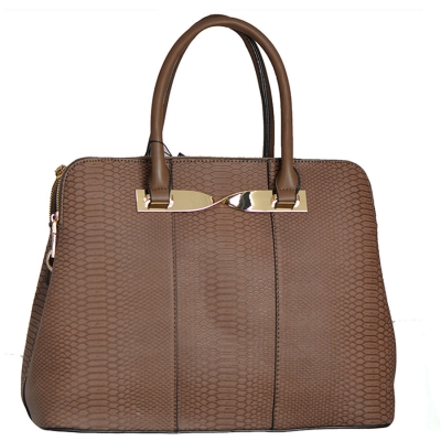 Animal Skin Print Handbag WJ154 38702 Brown